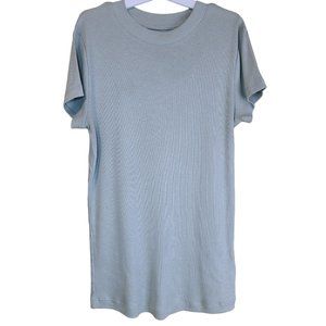 a new day Womens Ribbed Crew Neck Short Sleeve Top Size XS Pale Green